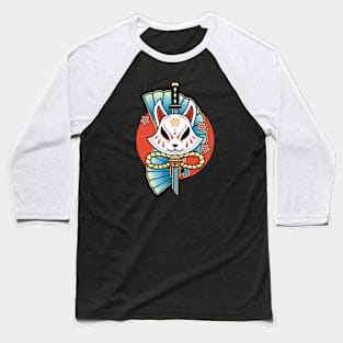 Kitsune Kawaii Tattoo Baseball T-Shirt